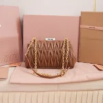 Miu Miu Matelassé Nappa Leather Shoulder Bag