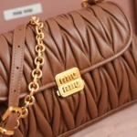 Miu Miu Matelassé Nappa Leather Shoulder Bag