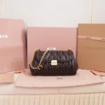 Miu Miu Matelassé Nappa Leather Shoulder Bag