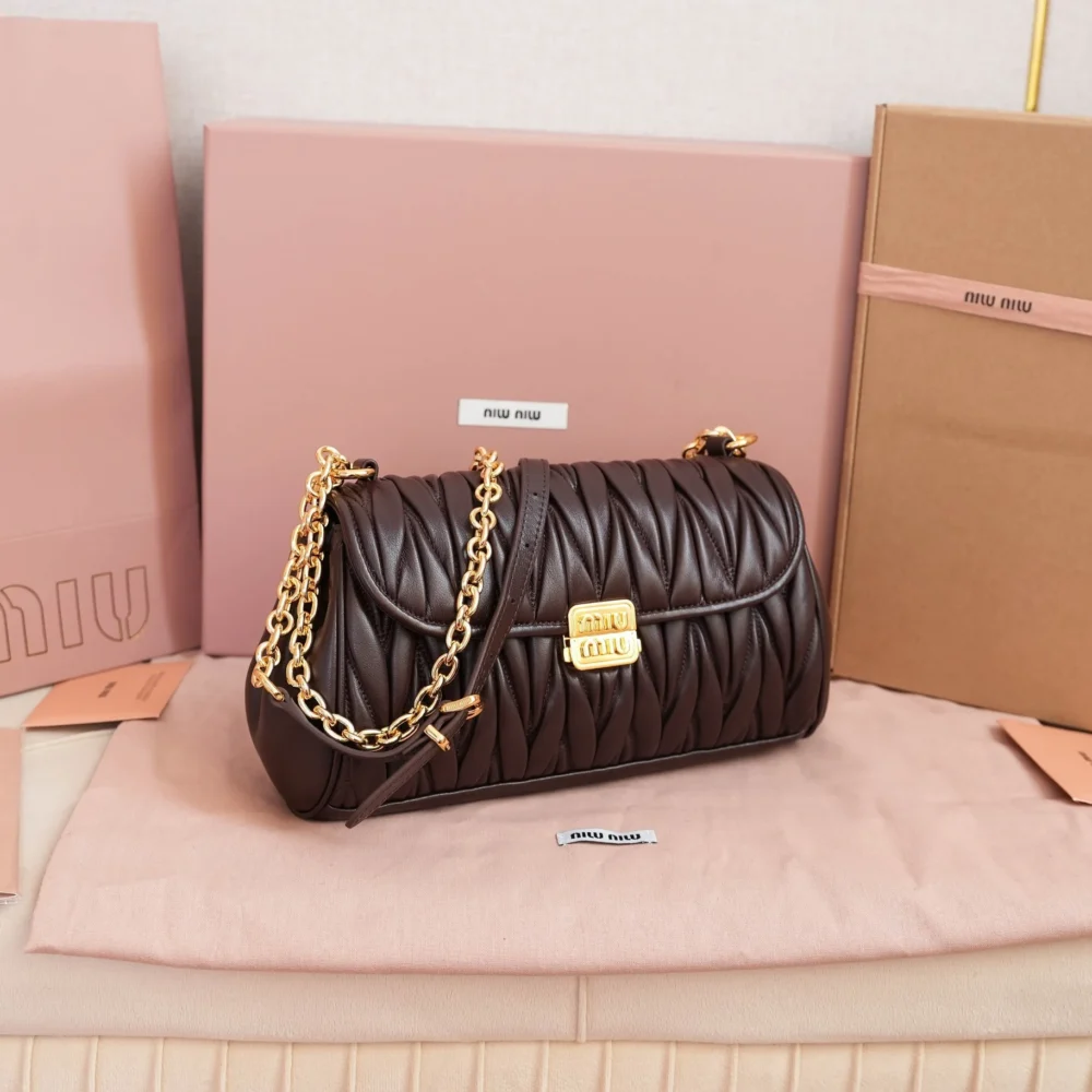 Miu Miu Matelassé Nappa Leather Shoulder Bag